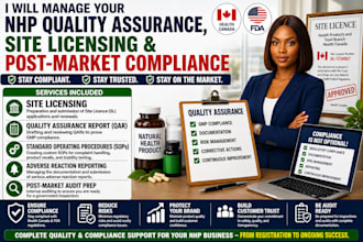 provide nhp quality assurance, site licensing, and gmp compliance