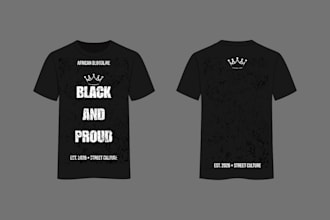 design bold afro streetwear typography t shirt designs