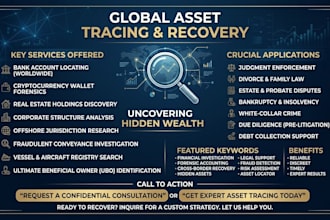 provide professional asset tracing and financial investigation