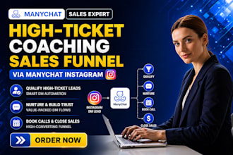build a high ticket coaching manychat instagram sales funnel