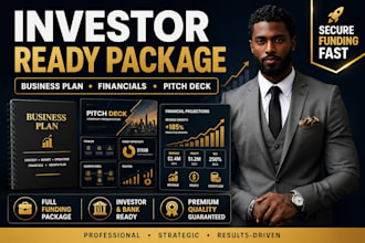 write full business plan with financial projections and investor pitch deck