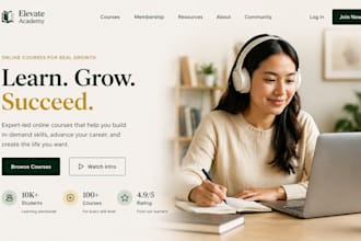 design squarespace online course website elearning course membership website