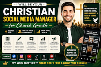 be your church social media manager and christian content creator