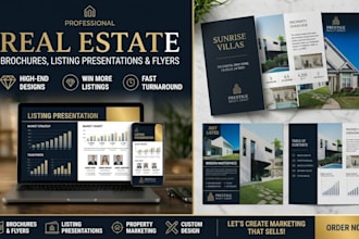 design real estate brochures, property flyers listing, flyer design, post design