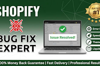 do shopify bug fix and resolve liquid coding errors