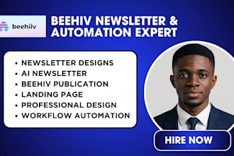 setup beehiiv newsletter design beehive ai landing page and beehiive website