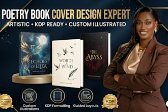 do kdp ebook cover design, poetry book cover and ebook cover art