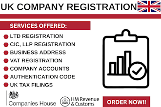uk ltd registration, cic formation, company registration, utr, vat number