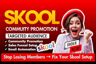 skool community promotion setup online course skool community manager skool