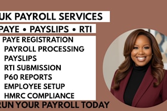 uk payroll services, paye setup, payslips, p60 and rti submission