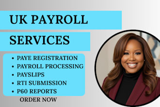 uk payroll services, paye setup, payslips, p60 and rti submission