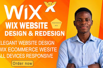 build wix website and design wix website and resign wix website