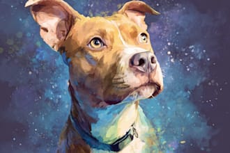 draw your lovely pet into disney cartoon portrait