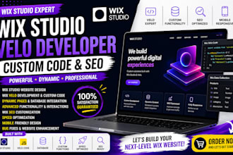 design wix studio website,wix velo developer,wix velo code,wix SEO customization