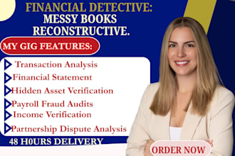 perform forensic accounting, fraud investigation, and trace hidden assets