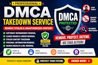remove copyrighted content with professional dmca takedown