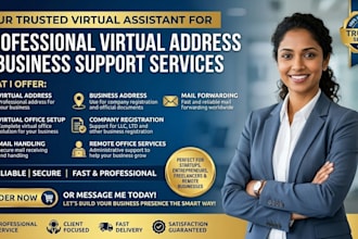 be your virtual assistant for virtual address, business address, mail forwarding