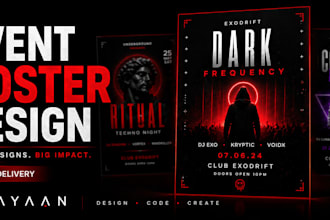 design bold event posters and dj flyers