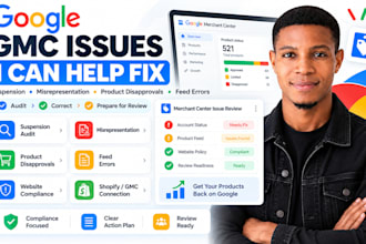 fix google merchant center suspension, misrepresentation and product feed errors