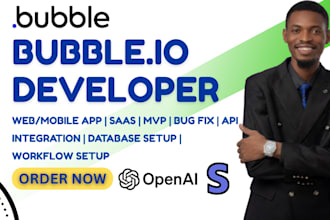 develop bubble io app, saas website, bubble mvp, bubble io developer