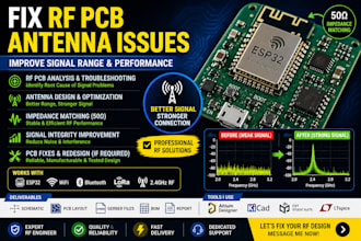 fix rf pcb antenna issues and improve signal range with impedance matching