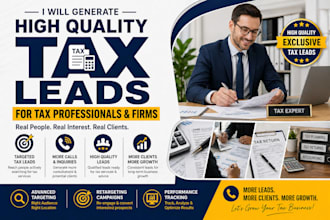 generate income tax leads tax firms accountants leads tax prep tax planning lead