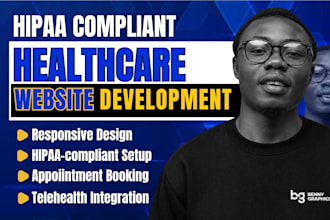 hipaa compliant telehealth healthcare website, therapy, dental, medical website
