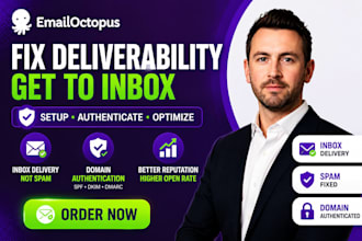 setup emailoctopus deliverability fix inbox spam issue domain authentication