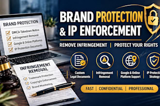prepare brand protection documents, remove infringement, google, IP protection