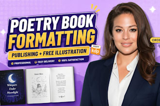 do poetry book formatting and self publishing with free poetry book illustration