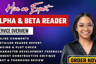 beta read your fantasy, sci fi, romance, thriller novel as your critique partner