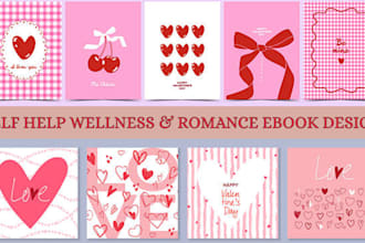 design romance ebook, workbook lead magnet journal,  self  wellness kindle cover