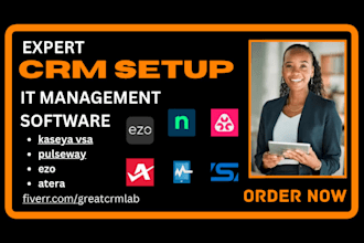 setup atera pulseway ninjaone kaseya vsa itglue autotask syncromsp assetze ezo