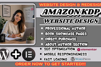 amazon kdp website, author website design, ebook website, book promotion website