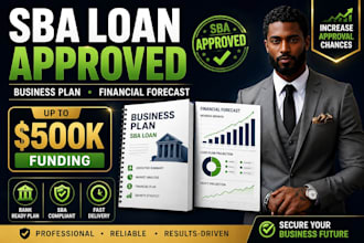 prepare sba loan business plan with financial forecast for bank approval