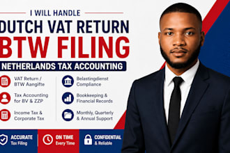handle dutch vat return, btw filing, non netherlands tax accounting for bv zzp