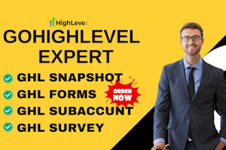 setup ghl snapshot account, ghl sub, ghl form ghl survey, ghl saas setup account