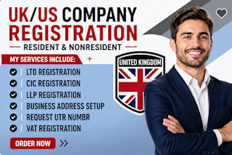 register USA llc and UK ltd registration uk ltd cic registration utr vat number