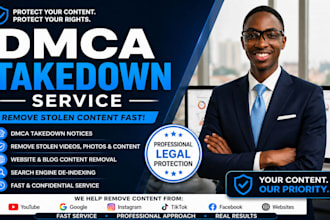 remove copyright infringement and file dmca takedown professionally
