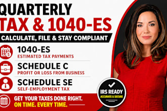 calculate quarterly taxes and file 1040 es for llc and self employed