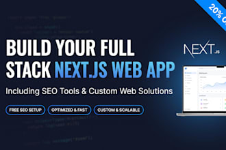build a full stack nextjs web app, SEO tools or custom web