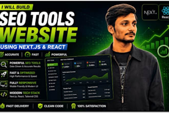 build SEO tools website and micro saas using next js