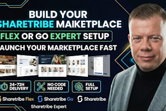 build your sharetribe marketplace, sharetribe flex or go expert setup