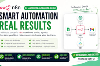 n8n automation, workflow automation, n8n workflow, or n8n ai agent and API