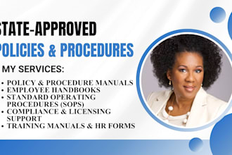 create state approved policies and procedures  handbooks for homecare group home