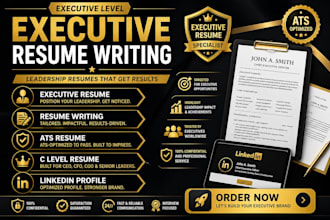 write ats resume for director, vp, svp, coo, executive resume in it, tech