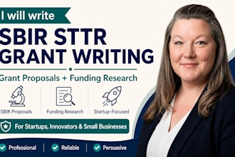 write sbir sttr grant proposals and research funding opportunities