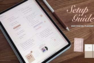 design aesthetic daily digital journal digital planner etsy digital product kdp