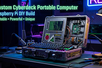 design custom cyberdeck portable computer with raspberry pi DIY build