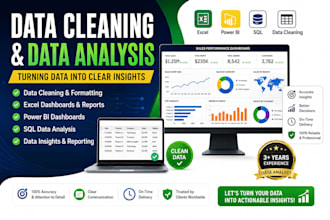 data analysis, excel dashboard and power bi report